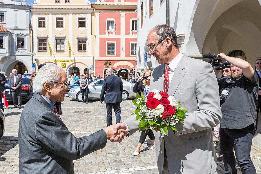 Návštěva prezidenta Republiky Singapur J. E. Dr. Tonyho Tana Kenga Yama v Českém Krumlově 26.5.2017