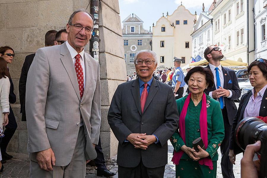 Návštěva prezidenta Republiky Singapur J. E. Dr. Tonyho Tana Kenga Yama v Českém Krumlově 26.5.2017