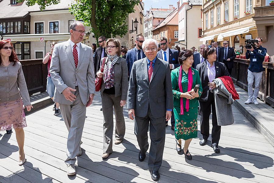 Návštěva prezidenta Republiky Singapur J. E. Dr. Tonyho Tana Kenga Yama v Českém Krumlově 26.5.2017