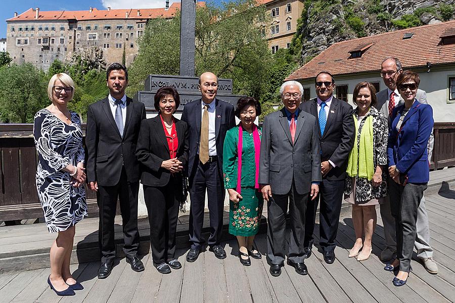 Návštěva prezidenta Republiky Singapur J. E. Dr. Tonyho Tana Kenga Yama v Českém Krumlově 26.5.2017