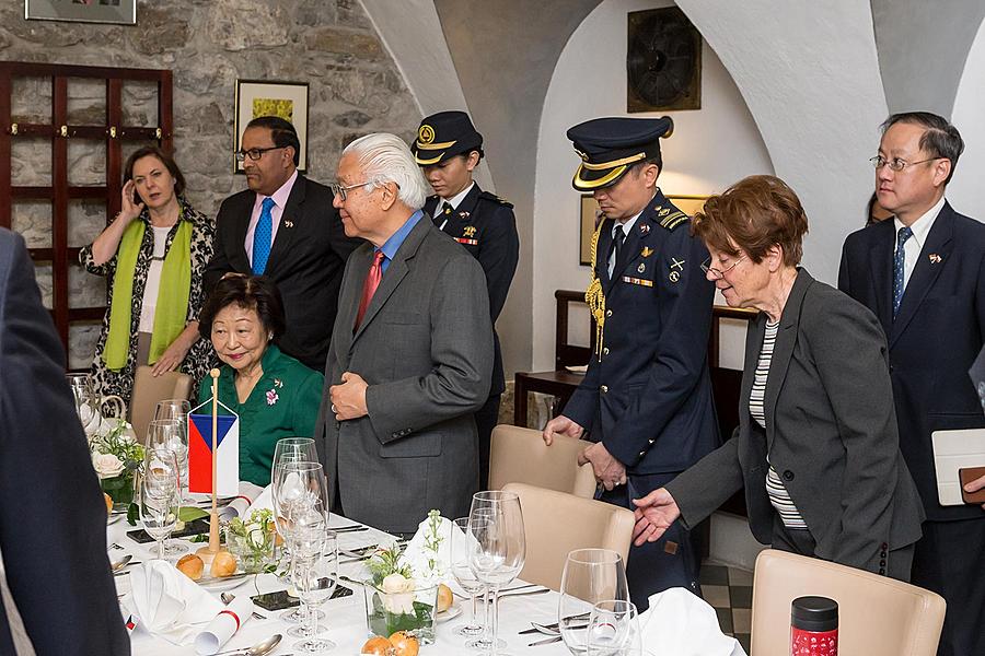 Návštěva prezidenta Republiky Singapur J. E. Dr. Tonyho Tana Kenga Yama v Českém Krumlově 26.5.2017