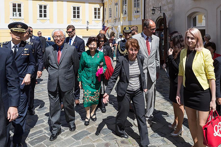 Návštěva prezidenta Republiky Singapur J. E. Dr. Tonyho Tana Kenga Yama v Českém Krumlově 26.5.2017