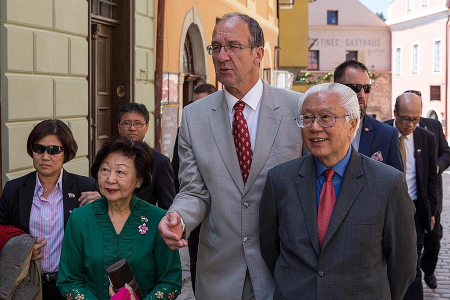 Návštěva prezidenta Republiky Singapur J. E. Dr. Tonyho Tana Kenga Yama v Českém Krumlově 26.5.2017