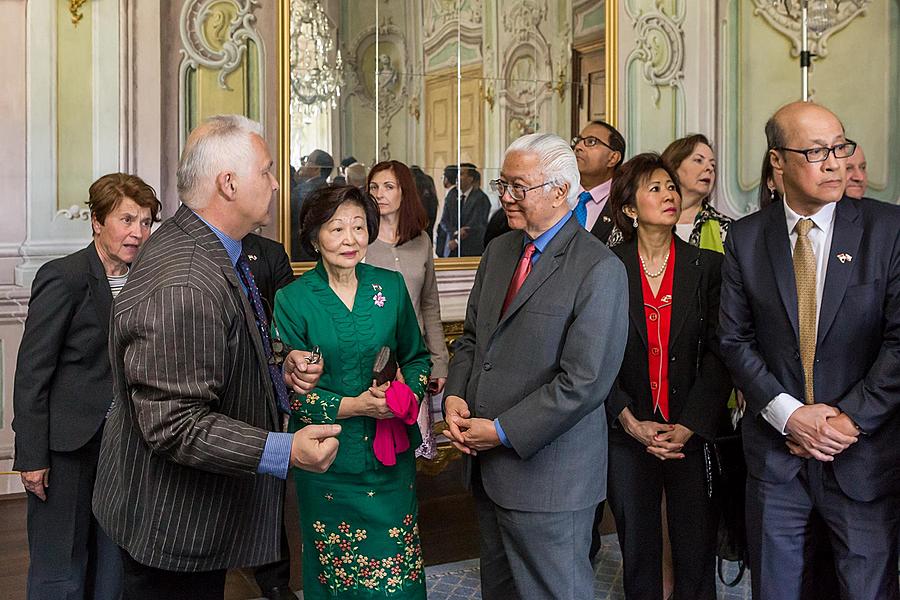 Návštěva prezidenta Republiky Singapur J. E. Dr. Tonyho Tana Kenga Yama v Českém Krumlově 26.5.2017