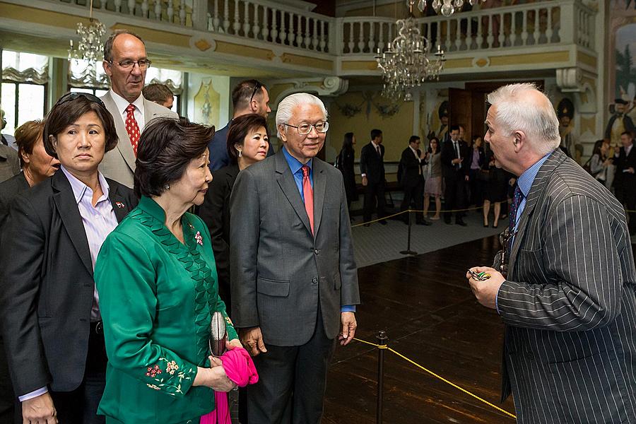Návštěva prezidenta Republiky Singapur J. E. Dr. Tonyho Tana Kenga Yama v Českém Krumlově 26.5.2017