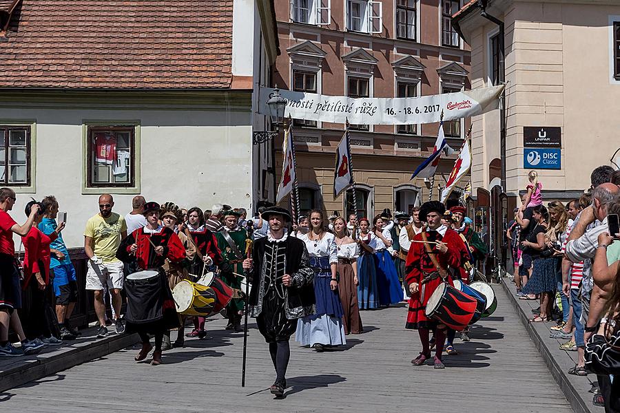 Fest der fünfblättrigen Rose ®, Český Krumlov, Sonntag 18. 6. 2017