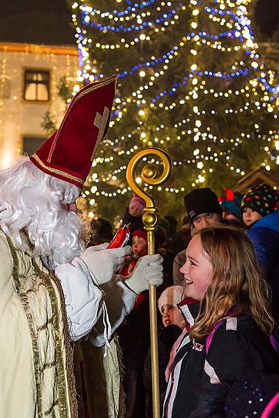 Mikulášská nadílka 5.12.2017, Advent a Vánoce v Českém Krumlově