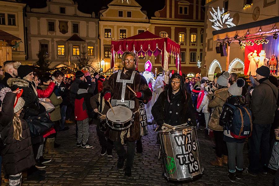 Mikulášská nadílka 5.12.2017, Advent a Vánoce v Českém Krumlově