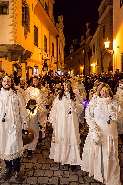 Andělský průvod městem Český Krumlov 8.12.2017