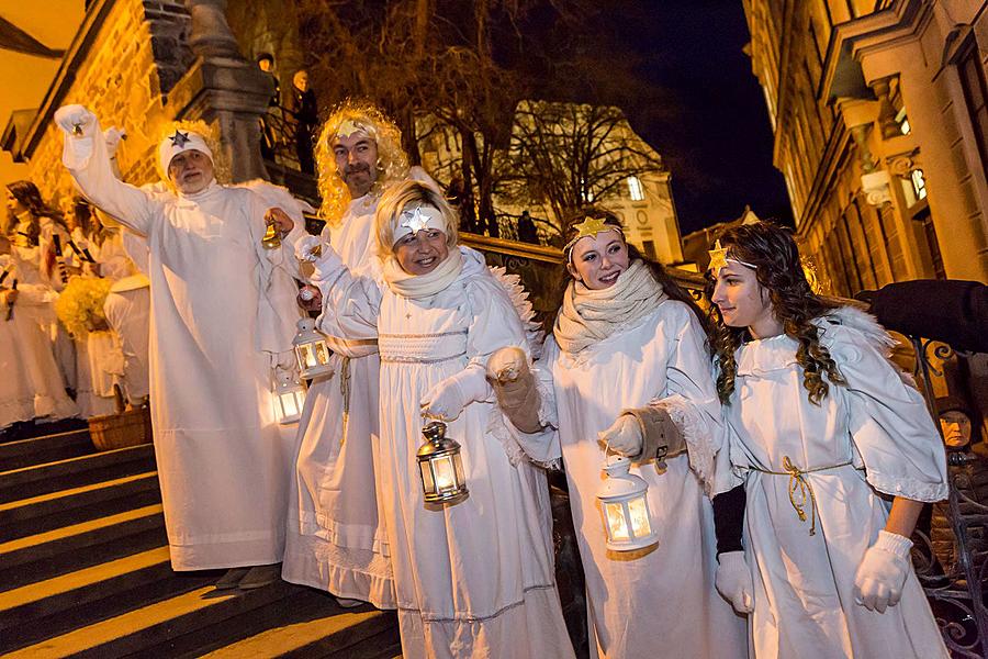 Angelic Procession Through Town Český Krumlov 8.12.2017