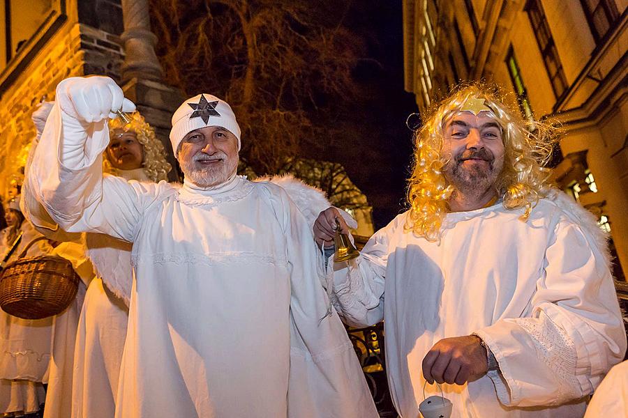 Angelic Procession Through Town Český Krumlov 8.12.2017