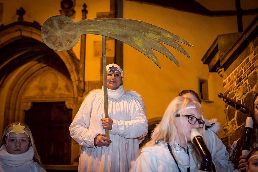 Angelic Procession Through Town Český Krumlov 8.12.2017