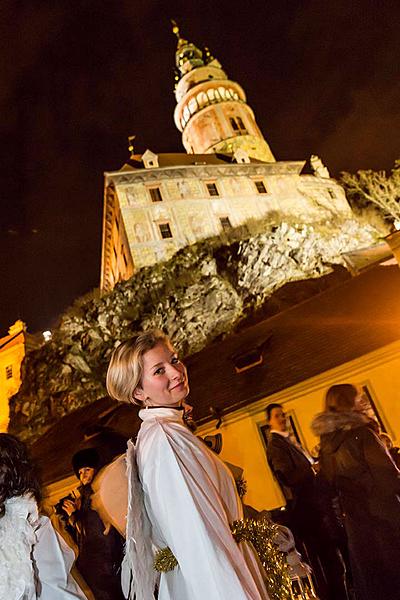 Andělský průvod městem Český Krumlov 8.12.2017