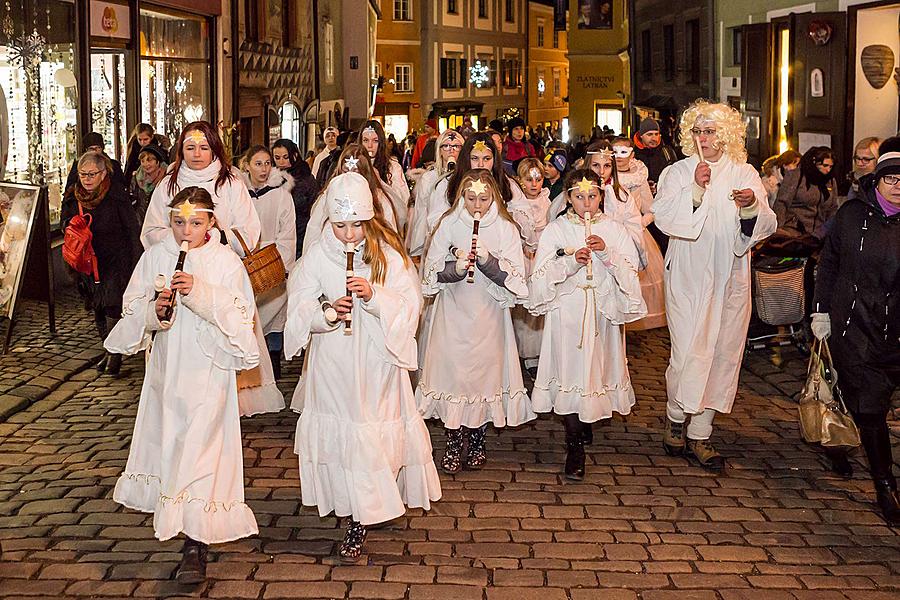 Andělský průvod městem Český Krumlov 8.12.2017