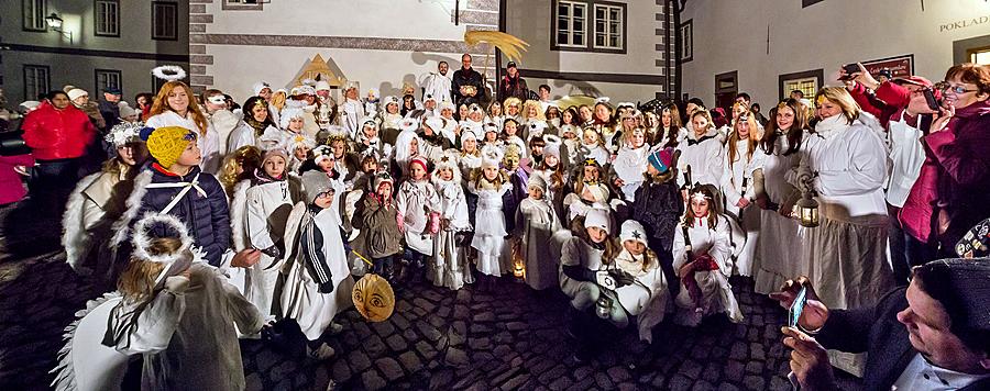 Angelic Procession Through Town Český Krumlov 8.12.2017