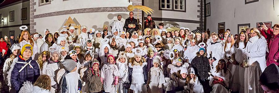 Andělský průvod městem Český Krumlov 8.12.2017