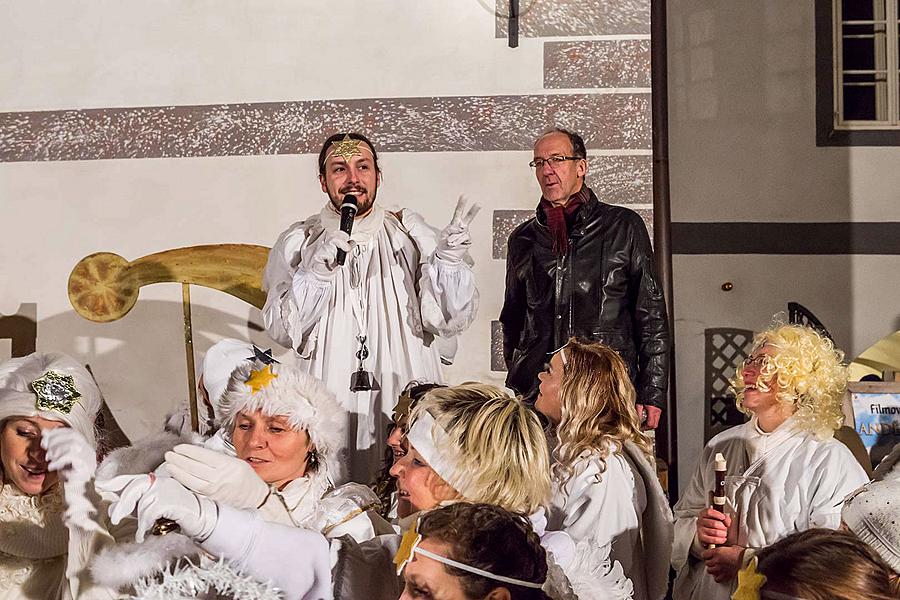 Angelic Procession Through Town Český Krumlov 8.12.2017