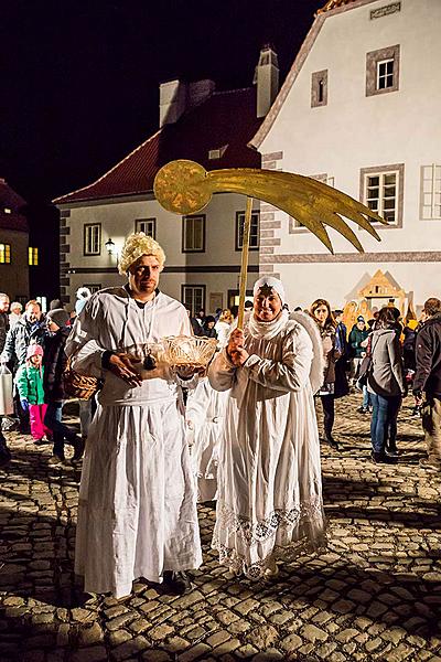 Andělský průvod městem Český Krumlov 8.12.2017