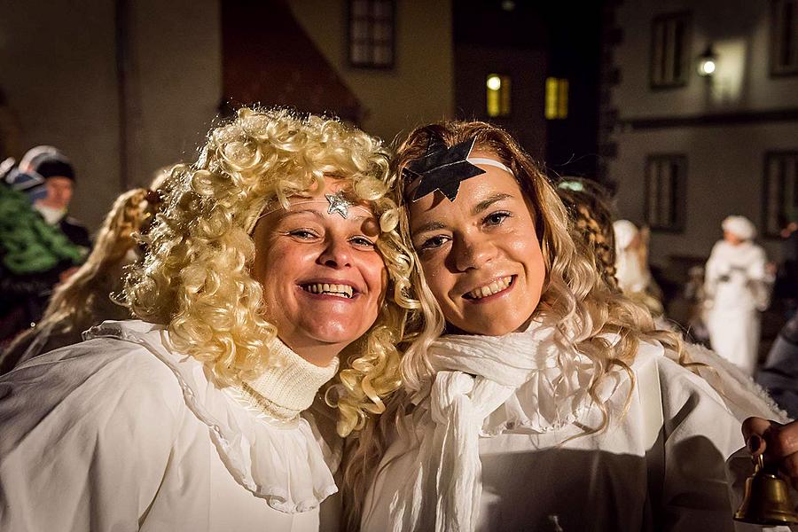 Angelic Procession Through Town Český Krumlov 8.12.2017