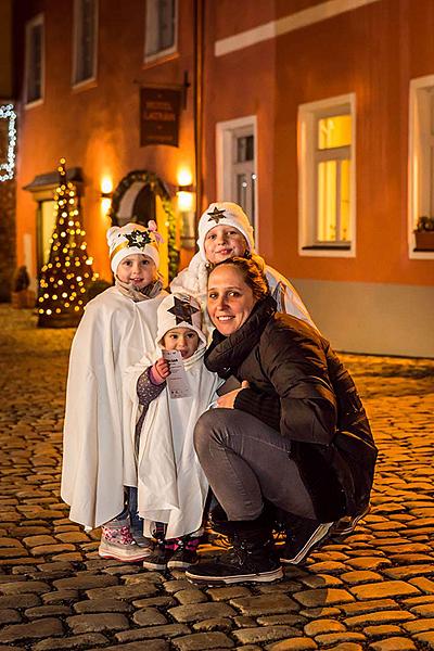 Andělský průvod městem Český Krumlov 8.12.2017