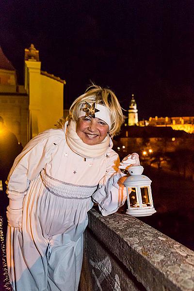 Andělský průvod městem Český Krumlov 8.12.2017