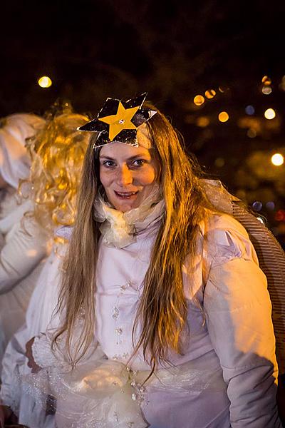 Angelic Procession Through Town Český Krumlov 8.12.2017