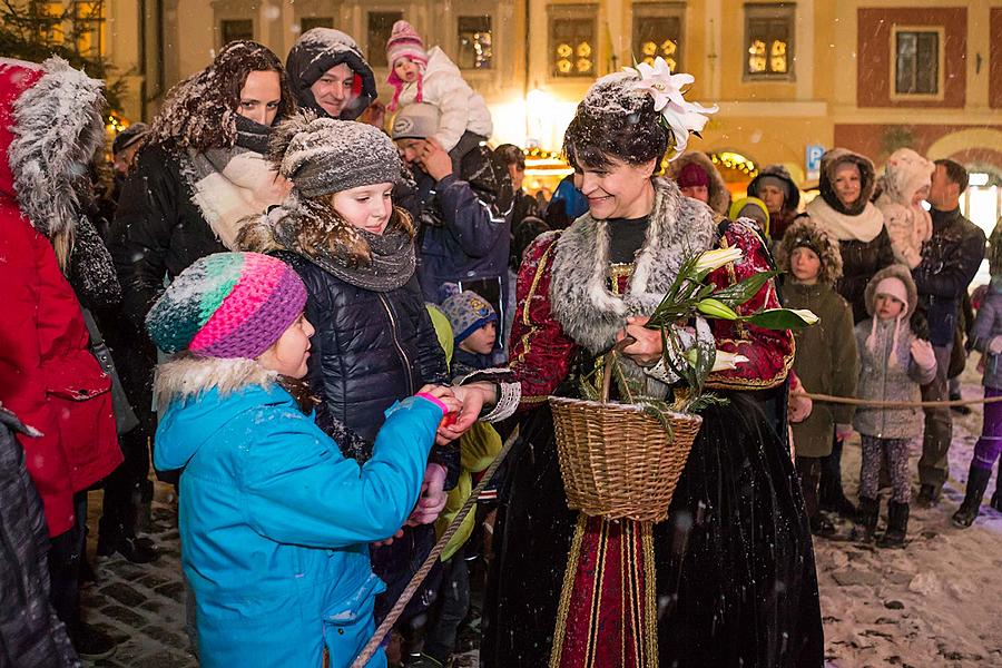 Baby Jesus Postal Office at U Zlatého Anděla and arrival of the White Lady, 10.12.2017