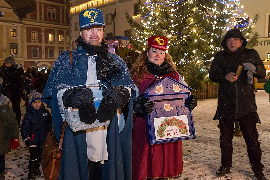 Baby Jesus Postal Office at U Zlatého Anděla and arrival of the White Lady, 10.12.2017