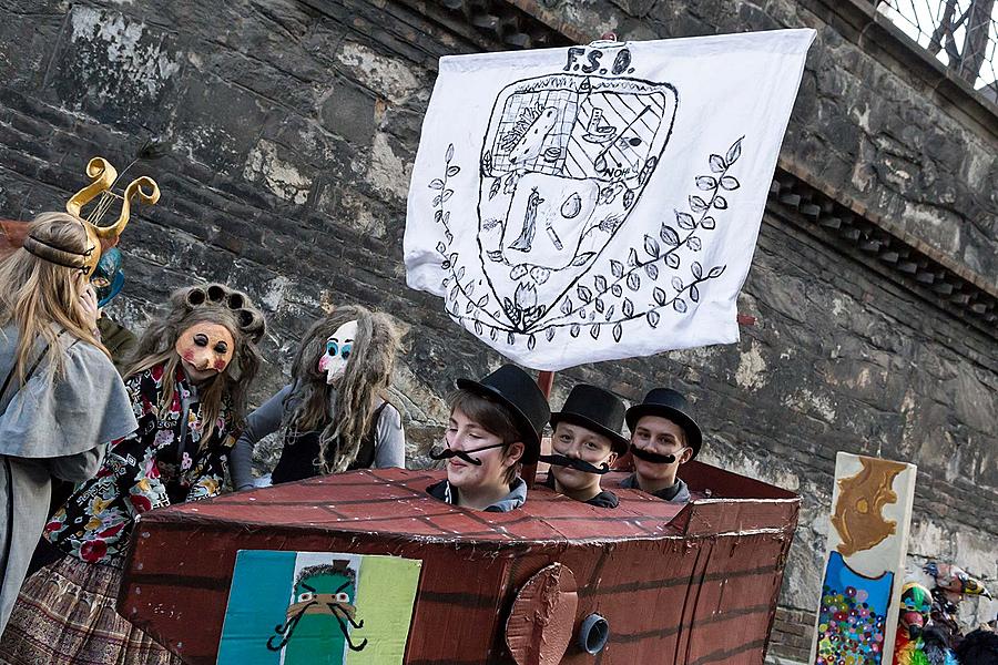 Carnival parade in Český Krumlov, 13th February 2018