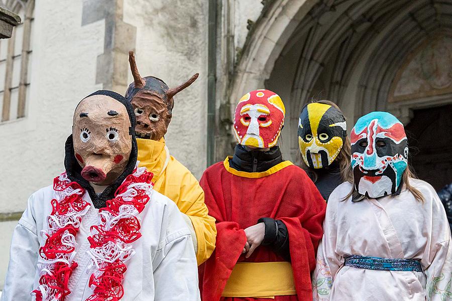 Carnival parade in Český Krumlov, 13th February 2018