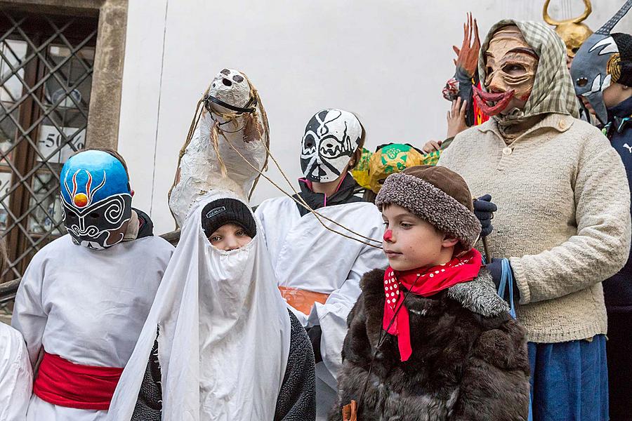 Masopustní průvod v Českém Krumlově, 13. února 2018