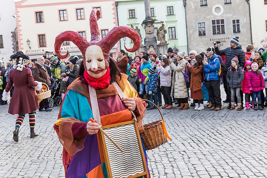 Masopustní průvod v Českém Krumlově, 13. února 2018