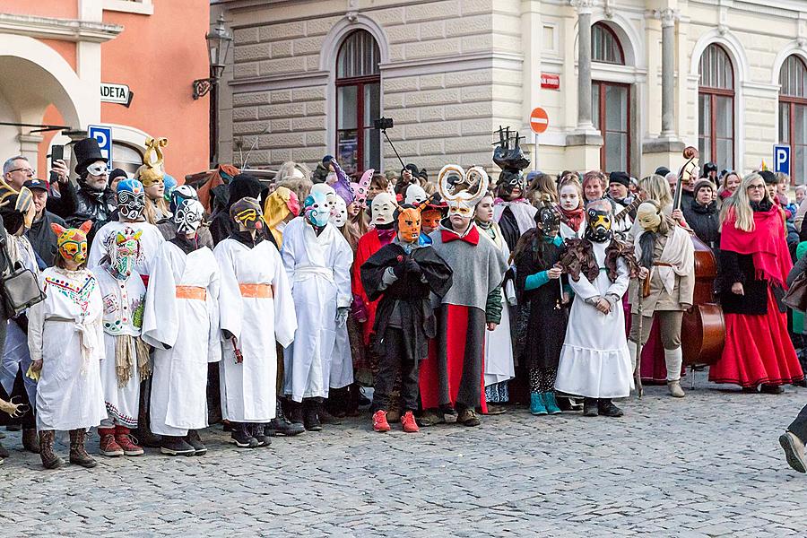 Masopustní průvod v Českém Krumlově, 13. února 2018