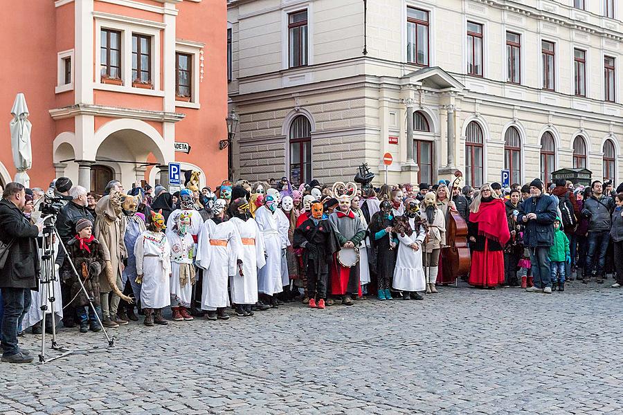 Masopustní průvod v Českém Krumlově, 13. února 2018