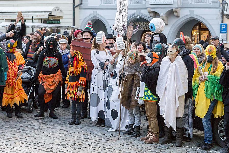 Masopustní průvod v Českém Krumlově, 13. února 2018