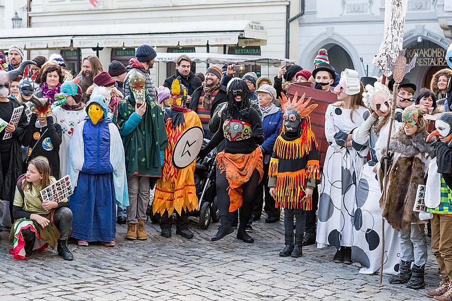 Carnival parade in Český Krumlov, 13th February 2018