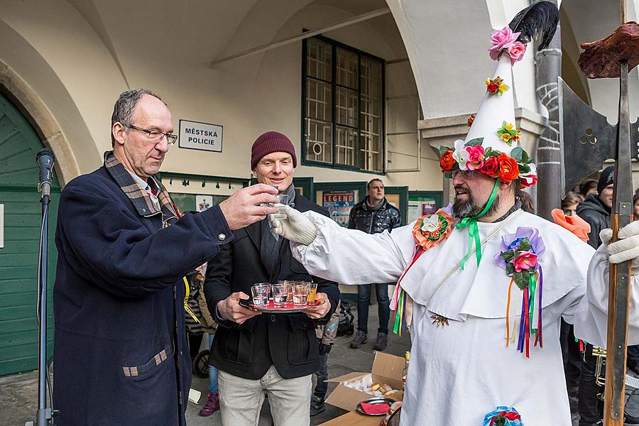 Masopustní průvod v Českém Krumlově, 13. února 2018