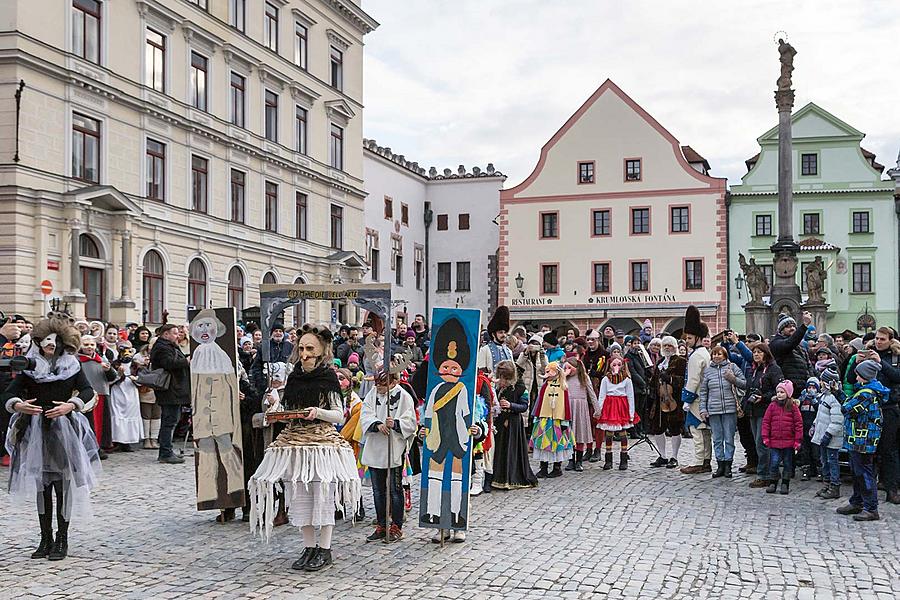 Masopustní průvod v Českém Krumlově, 13. února 2018