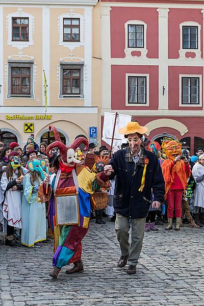 Masopustní průvod v Českém Krumlově, 13. února 2018