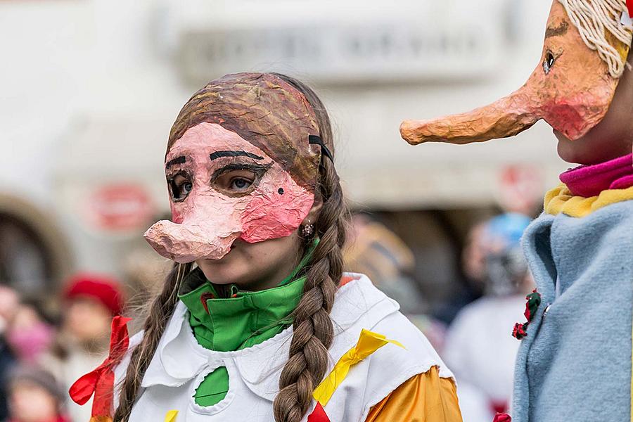 Masopustní průvod v Českém Krumlově, 13. února 2018