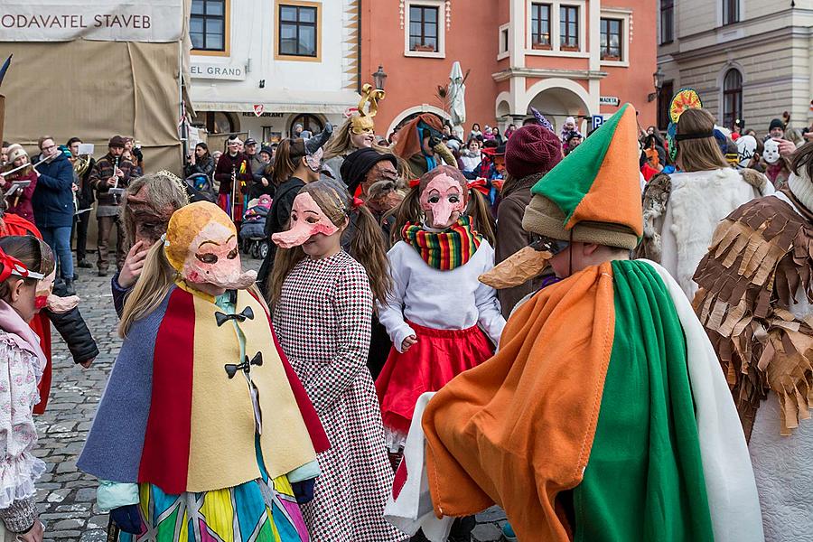 Masopustní průvod v Českém Krumlově, 13. února 2018