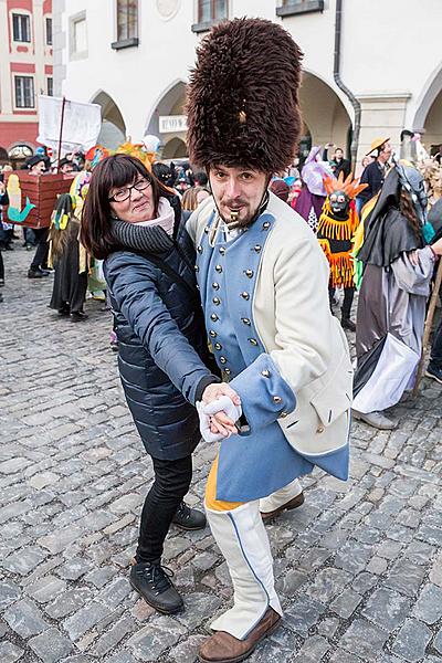 Carnival parade in Český Krumlov, 13th February 2018