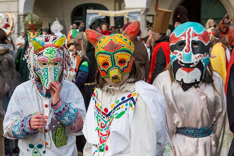 Carnival parade in Český Krumlov, 13th February 2018