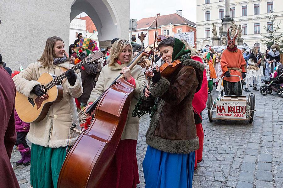 Masopustní průvod v Českém Krumlově, 13. února 2018