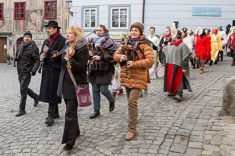 Masopustní průvod v Českém Krumlově, 13. února 2018