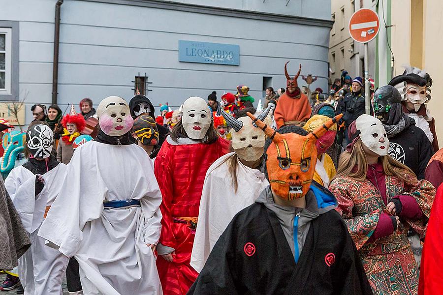 Carnival parade in Český Krumlov, 13th February 2018