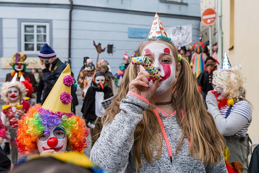 Masopustní průvod v Českém Krumlově, 13. února 2018