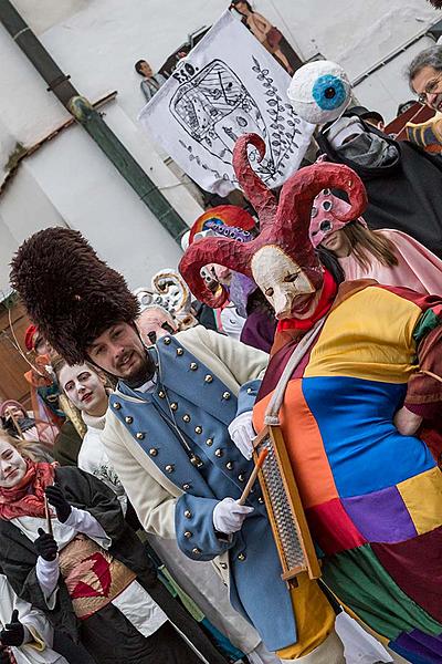 Carnival parade in Český Krumlov, 13th February 2018