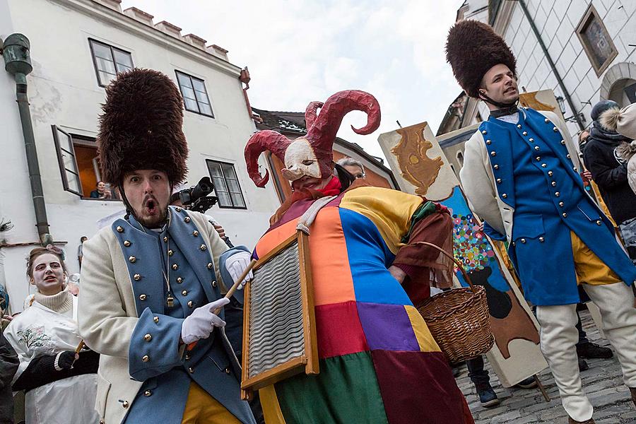 Carnival parade in Český Krumlov, 13th February 2018