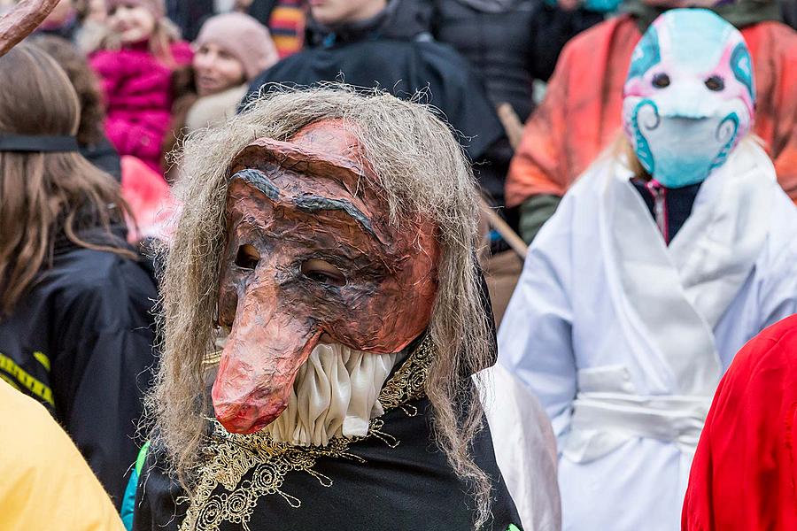 Carnival parade in Český Krumlov, 13th February 2018